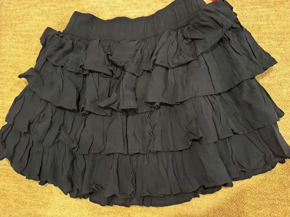Abercrombie Kids Girls Navy Blue Triple Tiered Ruffle Mini Skirt Size Medium